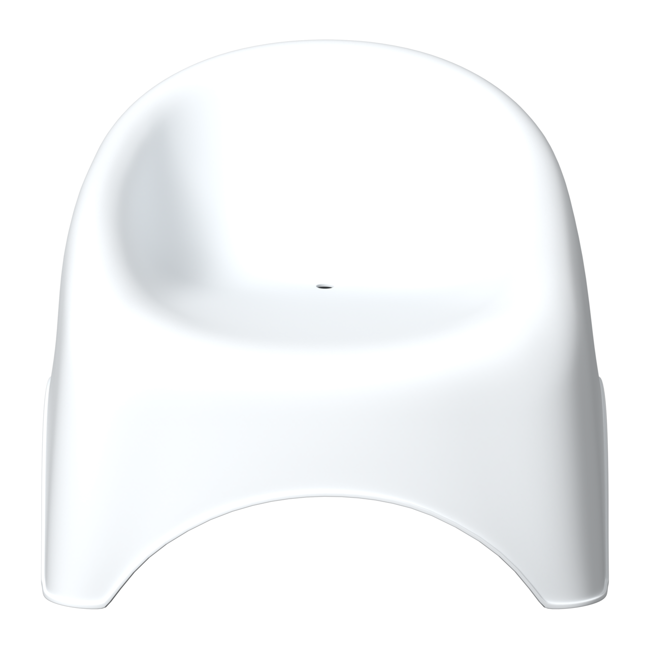 Ambia Garden Stapelsessel MORATA Weißer Stapelsessel aus Kunststoff, frontal abgebildet.