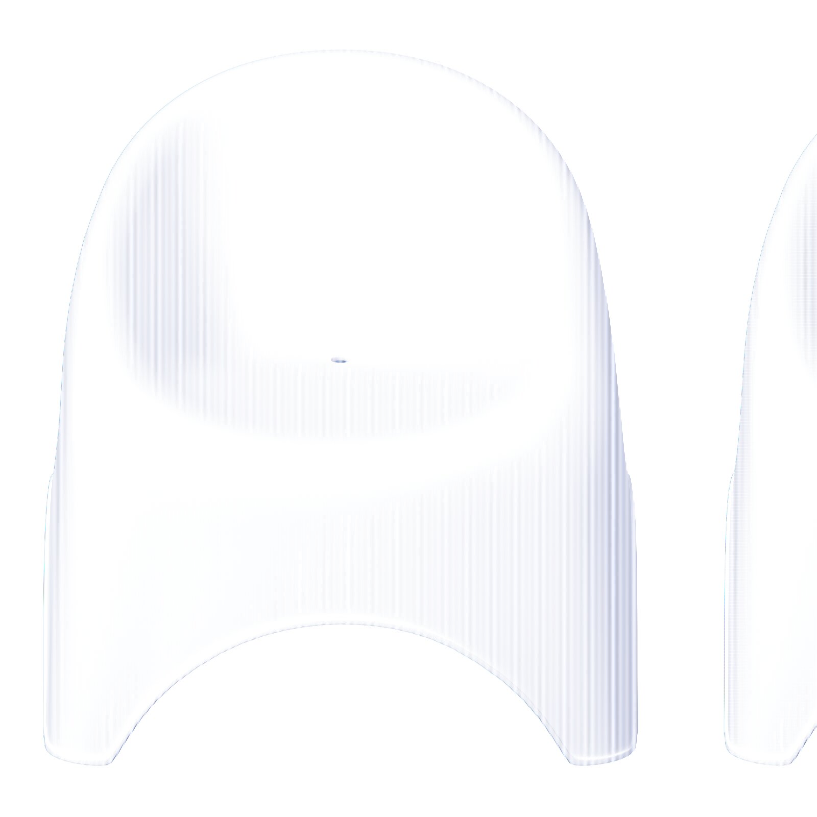 Ambia Garden Stapelsessel MORATA Weißer Stapelsessel aus Kunststoff, frontal abgebildet.