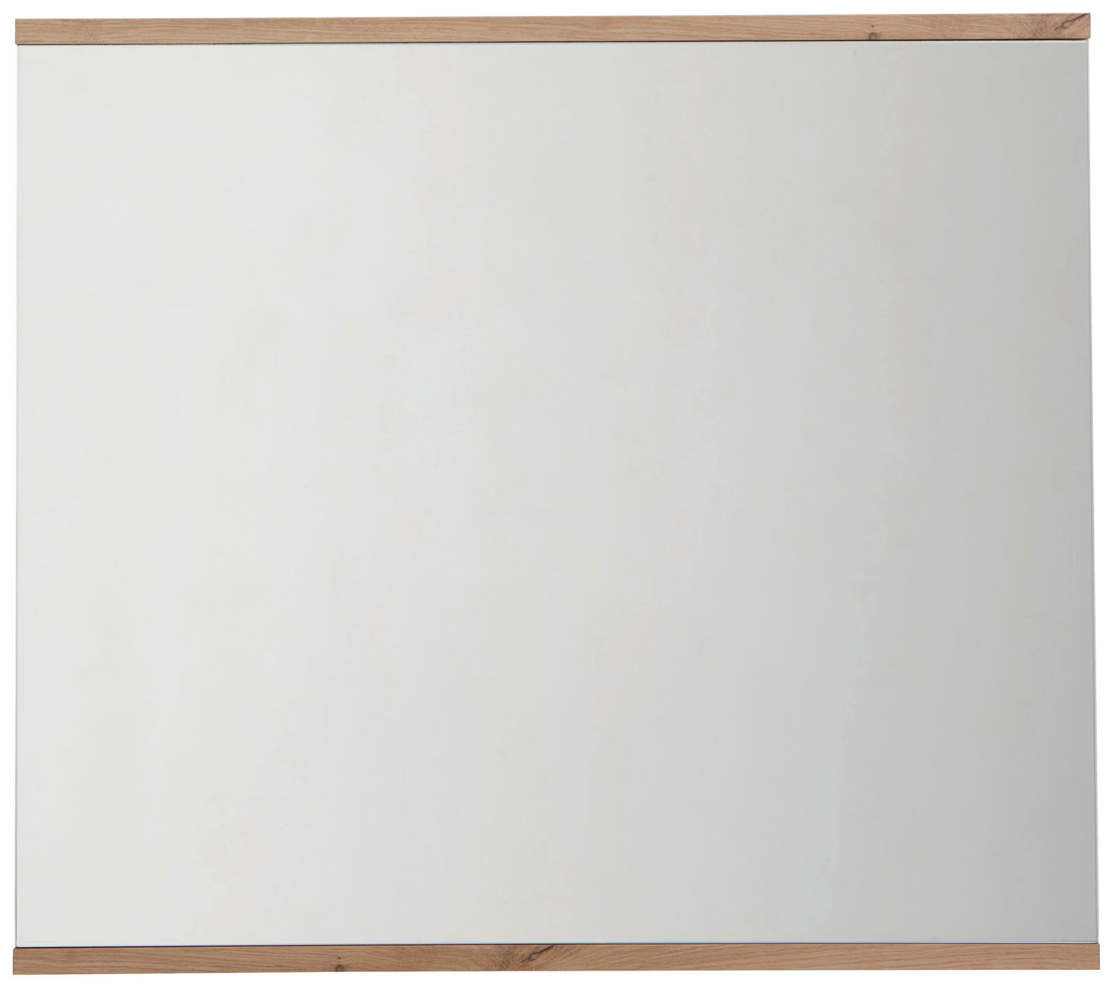 Rechteckiger Spiegel mit Holzrahmen, Frontalansicht