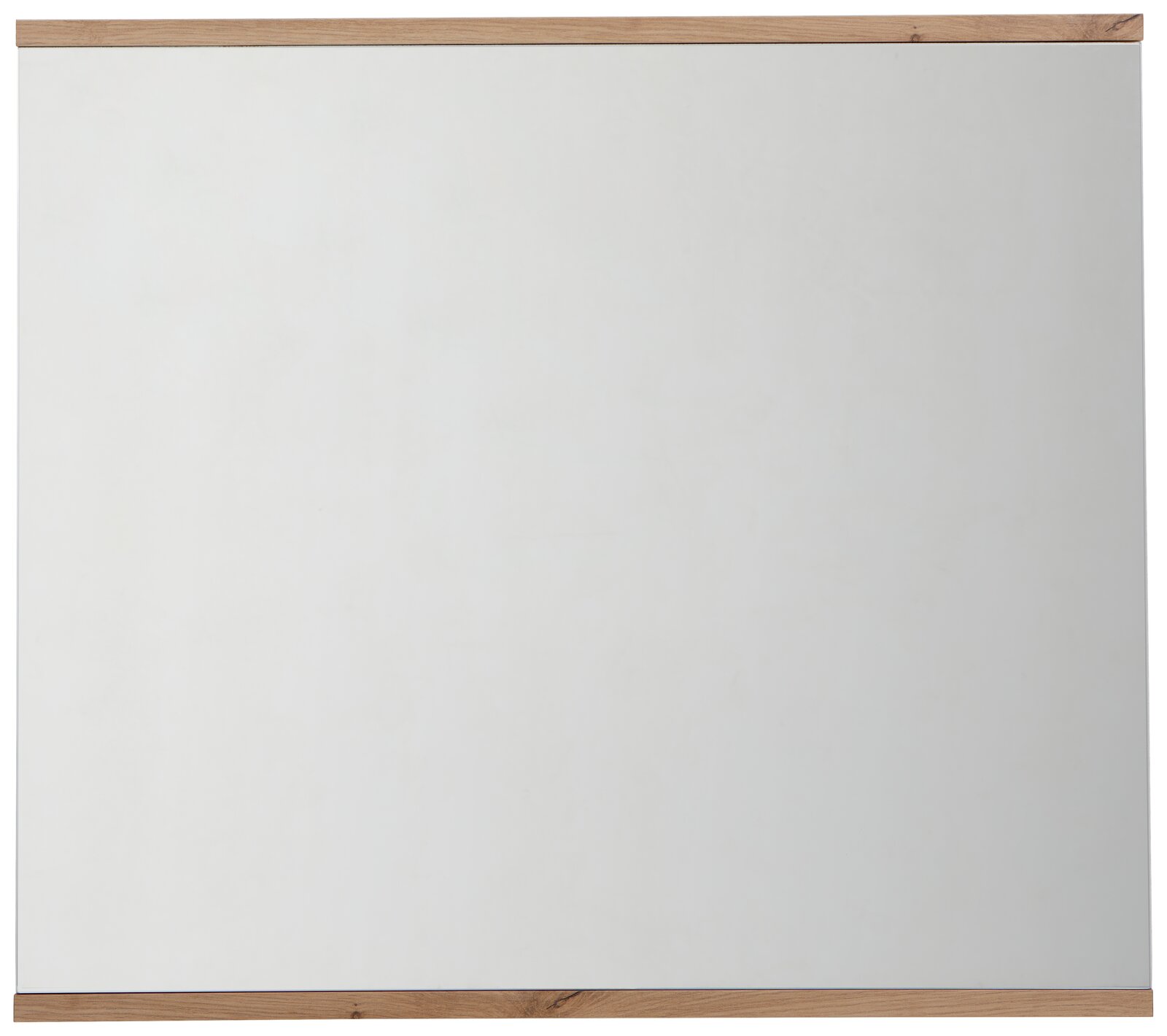 Rechteckiger Spiegel mit Holzrahmen, Frontalansicht