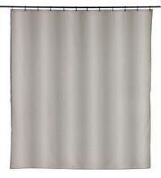 Grauer Duschvorhang 180x200 cm, frontal aufgenommen