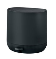 Schwarzer Treteimer Pomino, 4,5 Liter, seitliche Perspektive