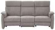 Graues Trapezsofa mit drei Sitzen, Frontalansicht