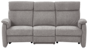 Graues Trapezsofa mit drei Sitzen, Frontalansicht