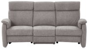 Graues Trapezsofa mit drei Sitzen, Frontalansicht