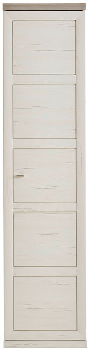 Schmaler Aktenschrank 5OH in Holzoptik, Frontalansicht