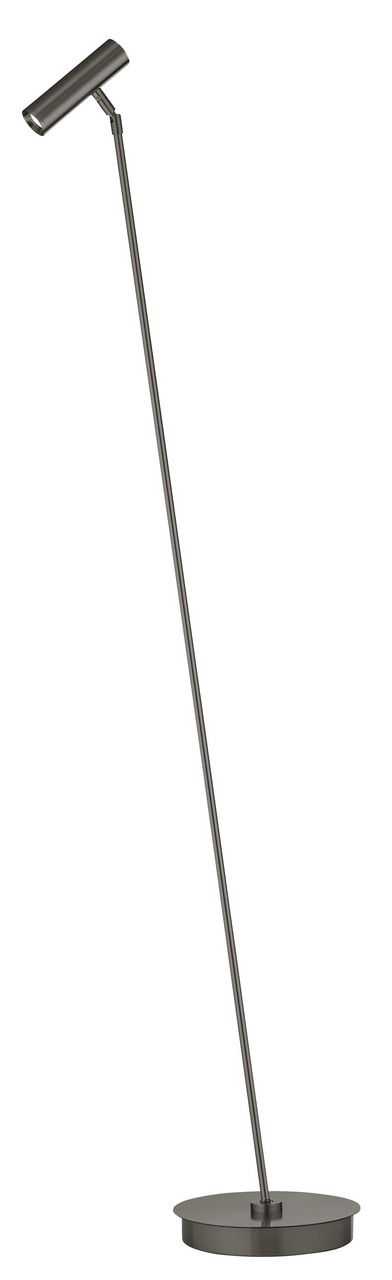 Schlanke LED-Stehleuchte in modernem Design, seitliche Perspektive