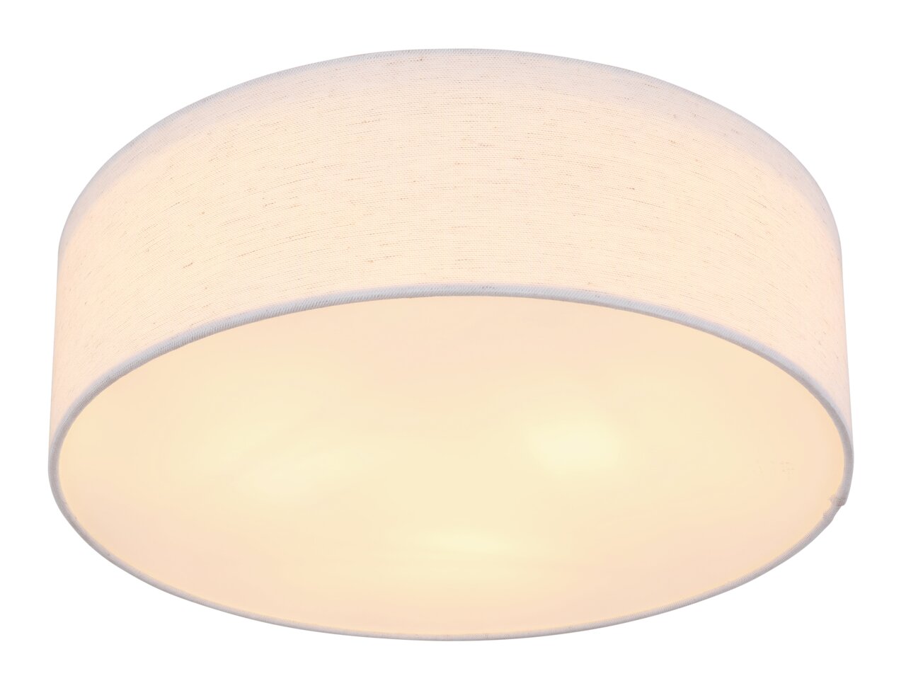 Globo Lighting Deckenleuchte AVA Runde Deckenleuchte mit Stoffschirm, Ansicht von unten