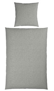 Graue Wendebettwäsche mit Kissenbezug, Draufsicht