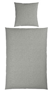 Graue Wendebettwäsche mit Kissenbezug, Draufsicht