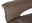 Nahaufnahme eines braunen Ledersessels mit Fokus auf die Armlehne und die Naht, seitliche Perspektive.
