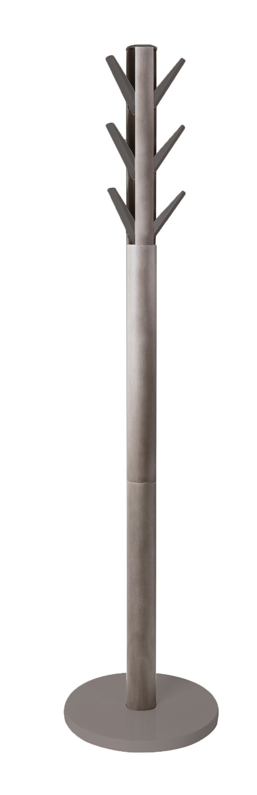 Moderner Garderobenständer aus Metall mit mehreren Haken, frontal abgebildet.