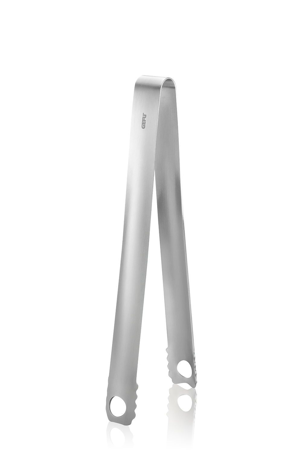 Edelstahl-Küchenzange in aufrechter Perspektive