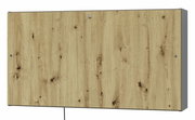 Houten wandbureau in gesloten stand, vooraanzicht