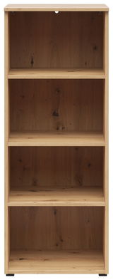 Holzregal mit vier offenen Fächern, frontale Ansicht