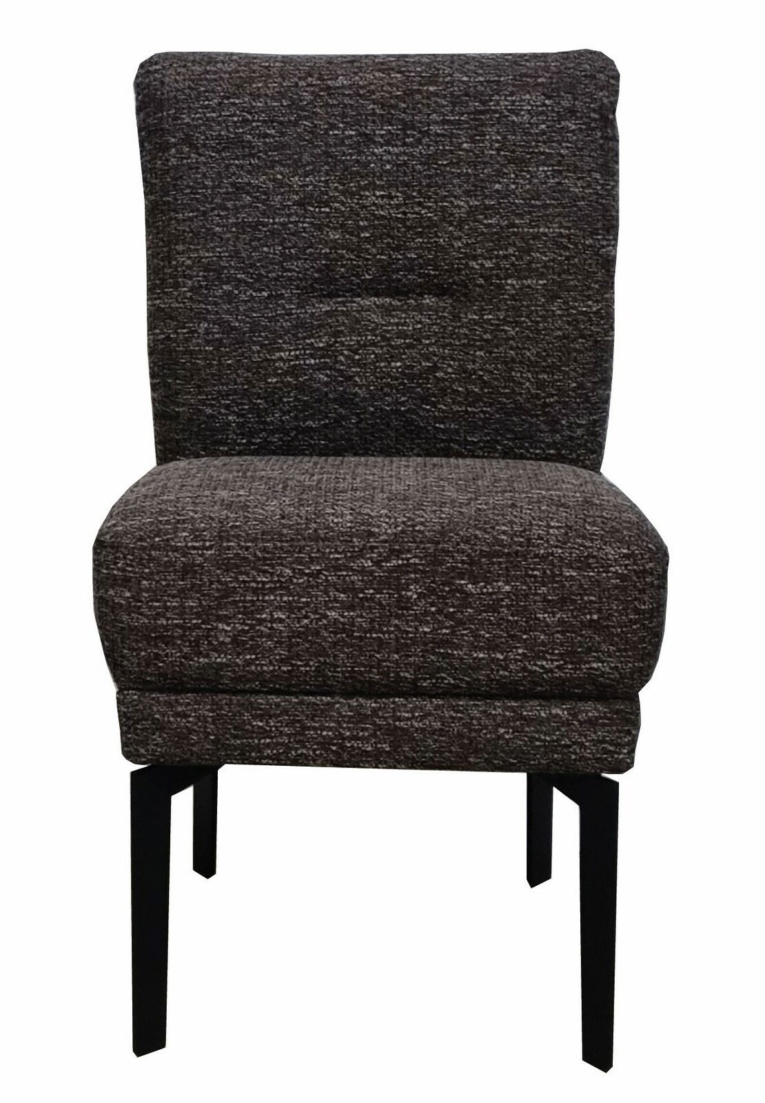 Moderano Stuhl SINGAPUR Moderner, gepolsterter Stuhl in dunklem Stoff, Vorderansicht