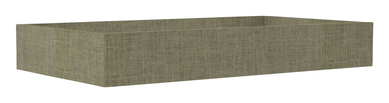 Hom´in Schublade UNIT Rechteckige, braune Schublade aus Stoff in schräger Perspektive von vorne rechts.