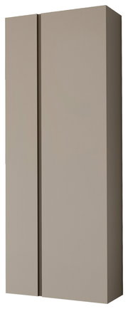 Hänge-Garderobenschrank mit zwei Türen in Beige, seitliche Perspektive