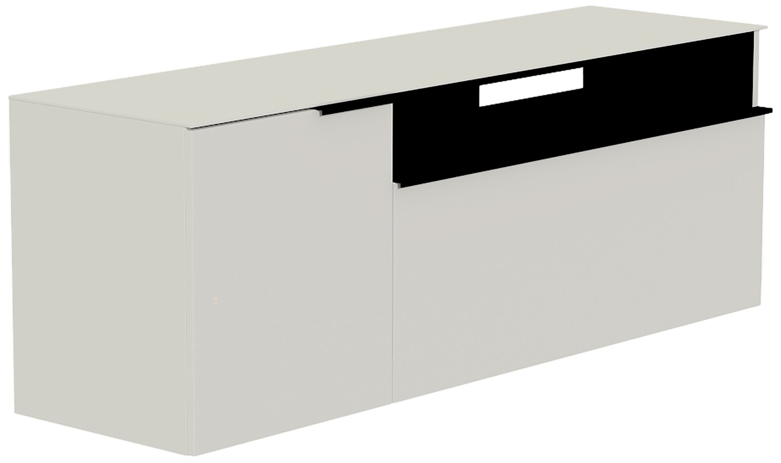 Moderano Hänge-Lowboard BORMIO Hänge-Lowboard in modernem Design, seitliche Perspektive