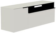 Hänge-Lowboard in modernem Design, seitliche Perspektive