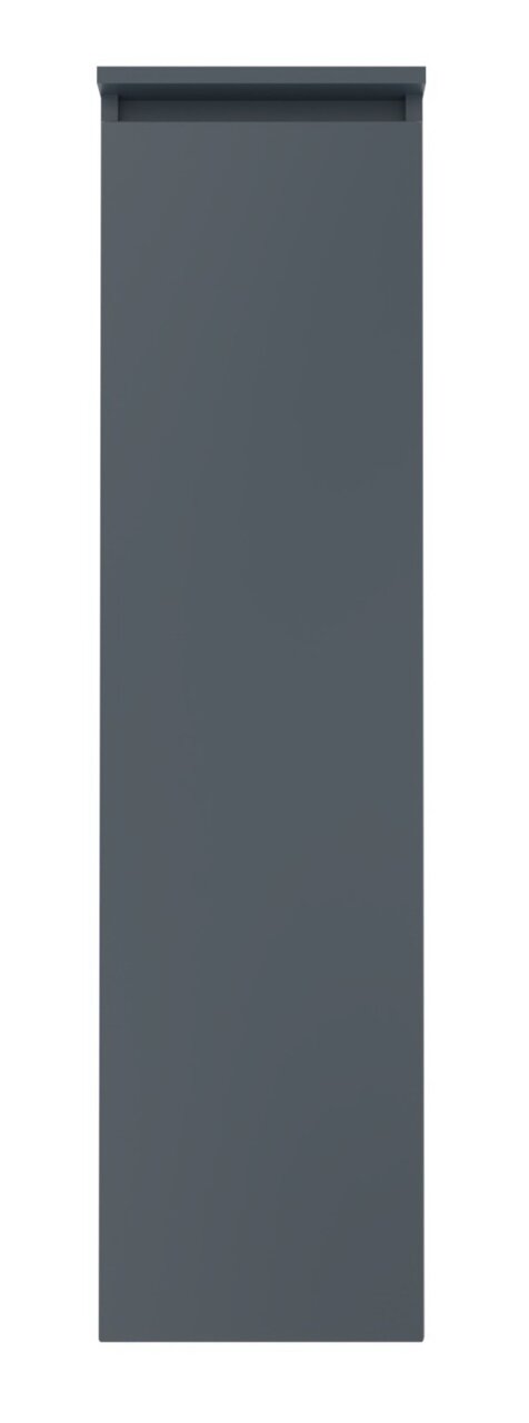 Novel Kast in het midden rechts NV.210 Frontansicht eines grauen Mittelschranks mit glatter Oberfläche.