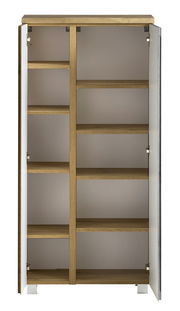 Offener Midischrank mit mehreren Regalböden, Frontansicht