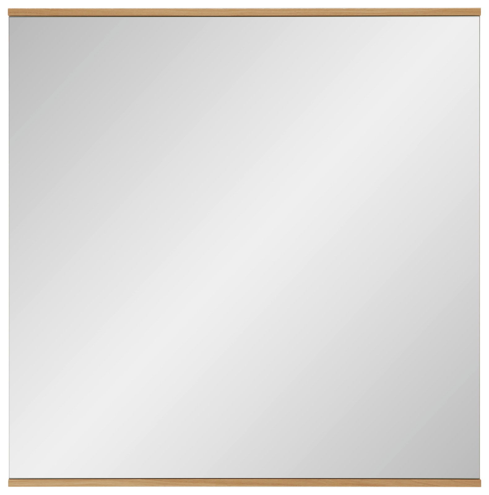 Rechteckiger Spiegel mit Holzrahmen, Frontalansicht