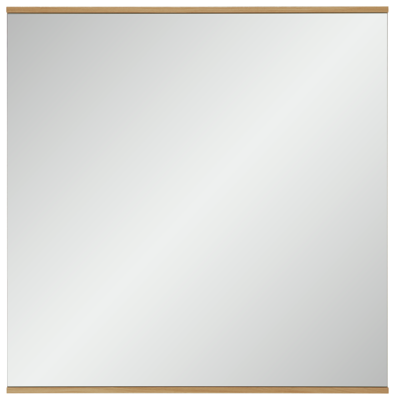 Rechteckiger Spiegel mit Holzrahmen, Frontalansicht