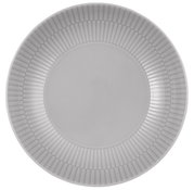 Rond soepbord met geribbelde rand, bovenaanzicht