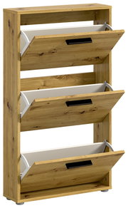 Schuhkipper aus Holz mit drei Klappen, seitliche Perspektive