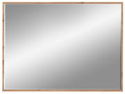 Quadratischer Spiegel mit Holzrahmen, Frontalansicht