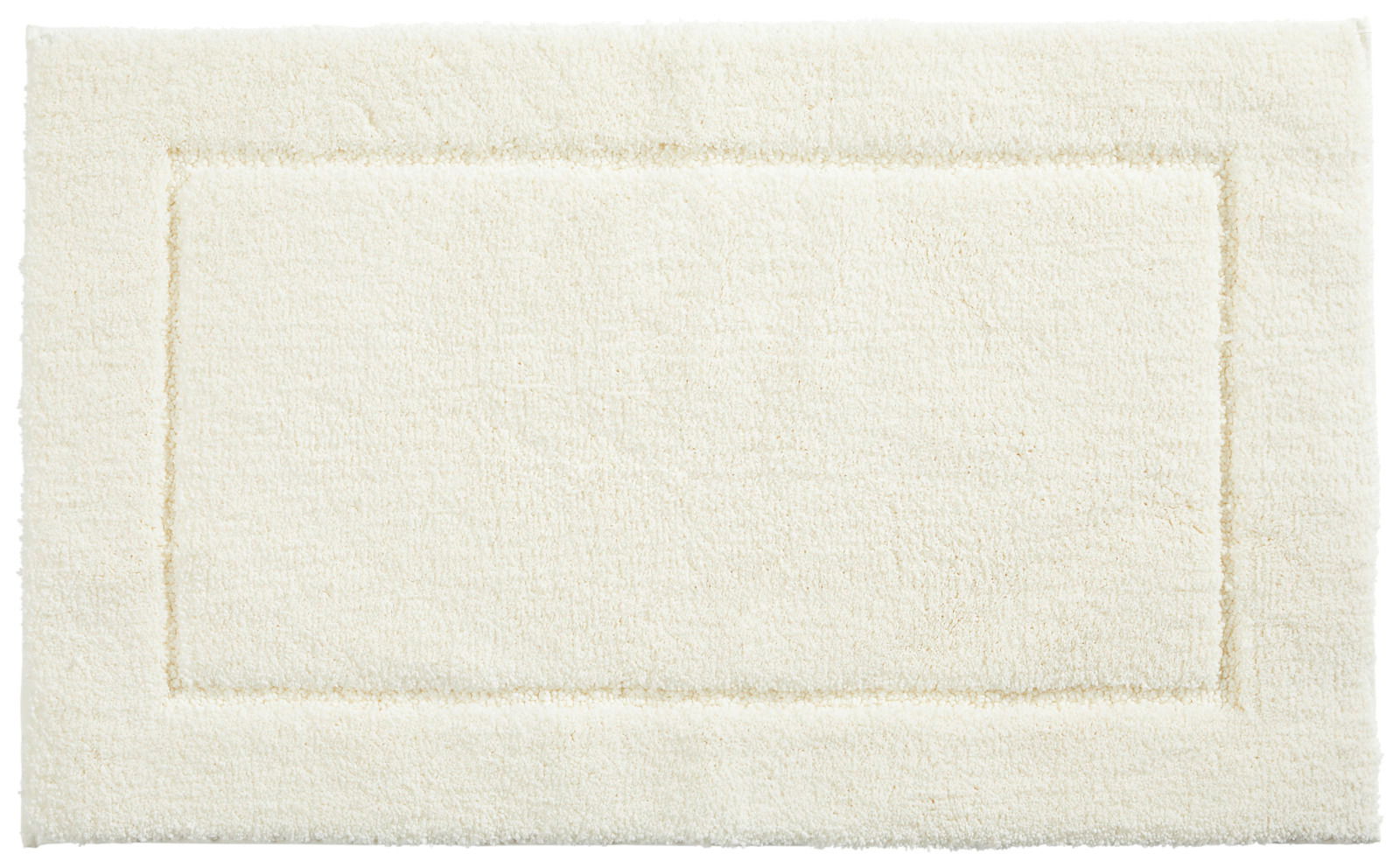Weiße Badematte Fantano 60x100 cm, Draufsicht