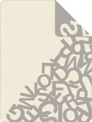 Jacquard Decke von s.Oliver mit Buchstabenmuster in Grau und Beige, Draufsicht