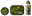 Lunchset Campus Dino bestehend aus Brotdose und Trinkflasche mit Dinosauriermotiv, seitliche Perspektive