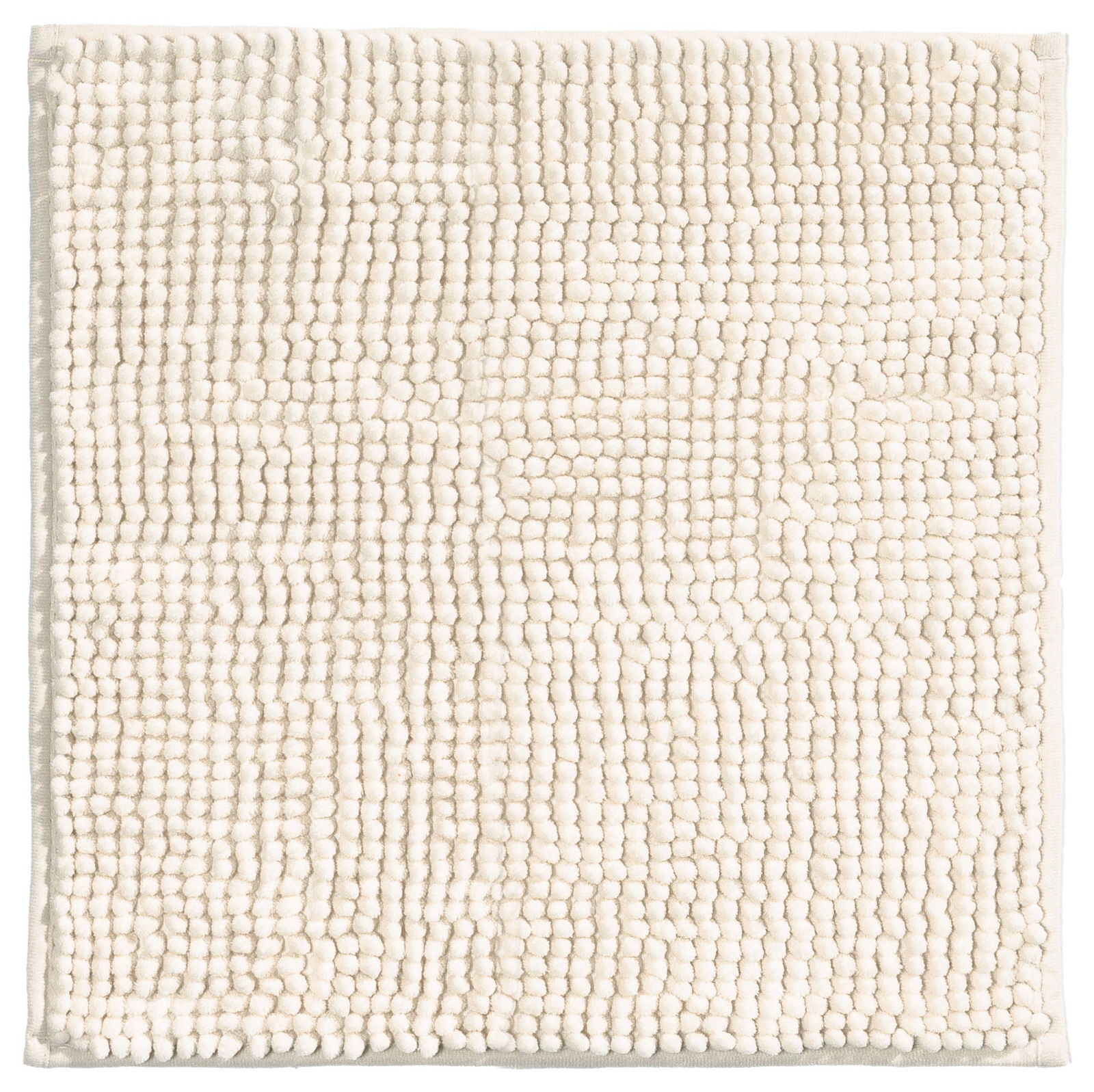 Beige Badteppich 60x60 cm aus der Vogelperspektive