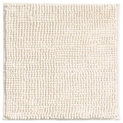 Beige Badteppich 60x60 cm aus der Vogelperspektive