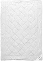 Sommerbettdecke 200x200 cm in Weiß mit gestepptem Muster, Draufsicht