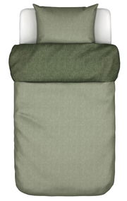 Grüne Bettwäsche 155x220cm mit Kissenbezug, Draufsicht