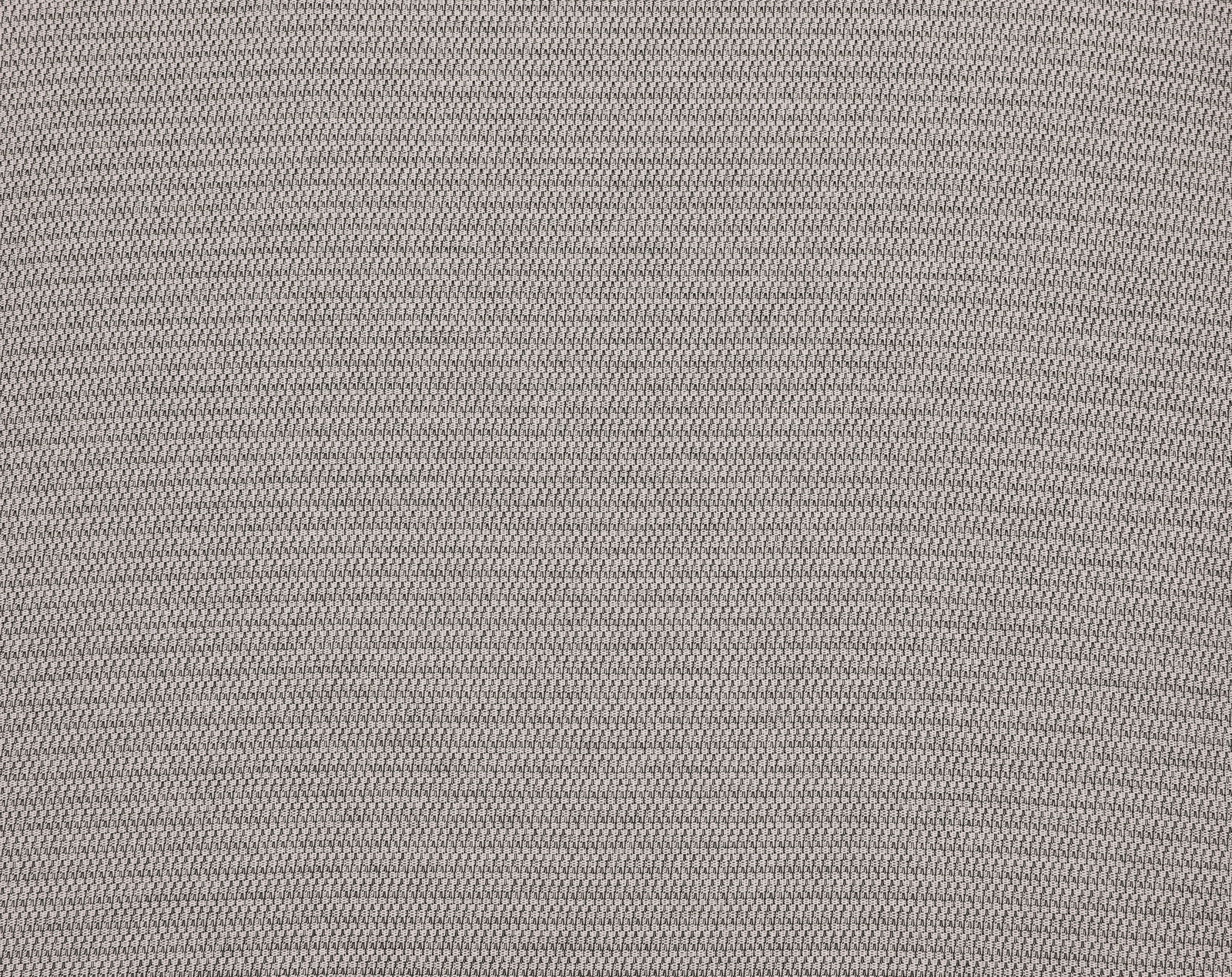 Nahaufnahme einer grauen, strukturierten Stoffoberfläche, von oben betrachtet.