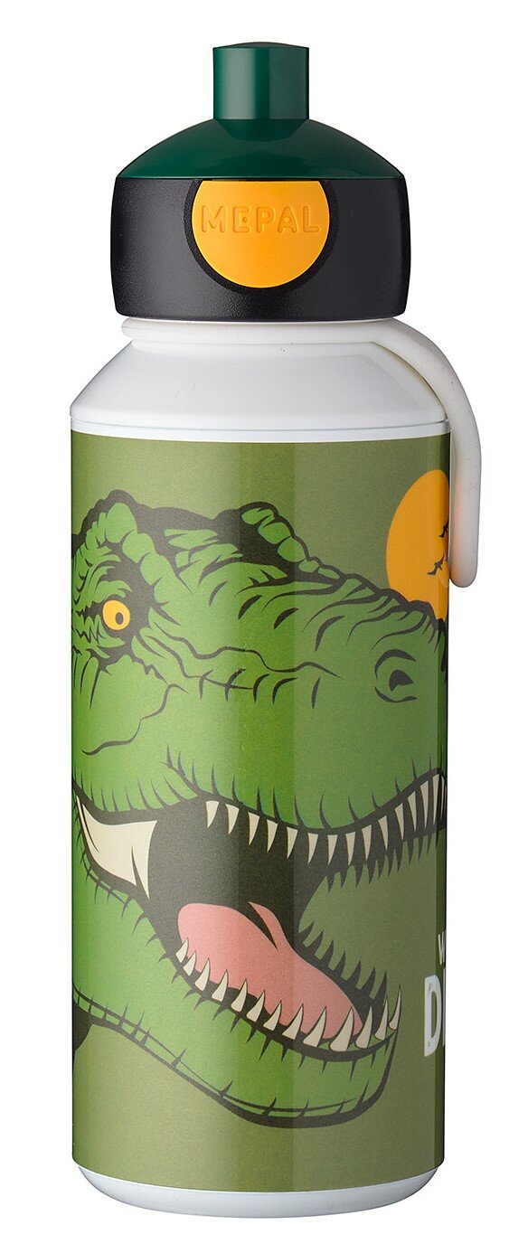 Mepal Lunchset 3-tlg. Dino CAMPUS Trinkflasche mit Dinosaurier-Motiv, Vorderansicht