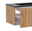 Waschtisch-Set 120 cm mit Holzoptik und schwarzer Oberfläche, seitliche Perspektive