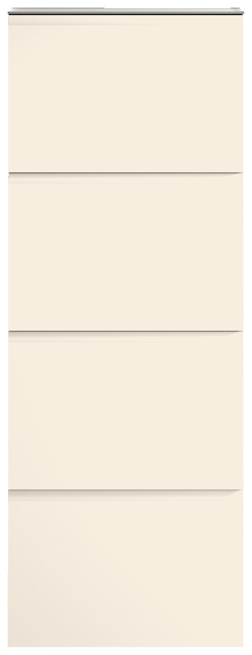 Hängeschuhschrank 4K-T33 in cremefarbener Frontansicht mit vier Klappen.