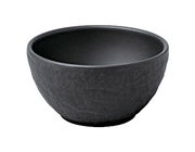 Schwarze Dipschale aus Keramik, 60ml, seitliche Perspektive