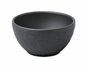 Schwarze Dipschale aus Keramik, 60ml, seitliche Perspektive