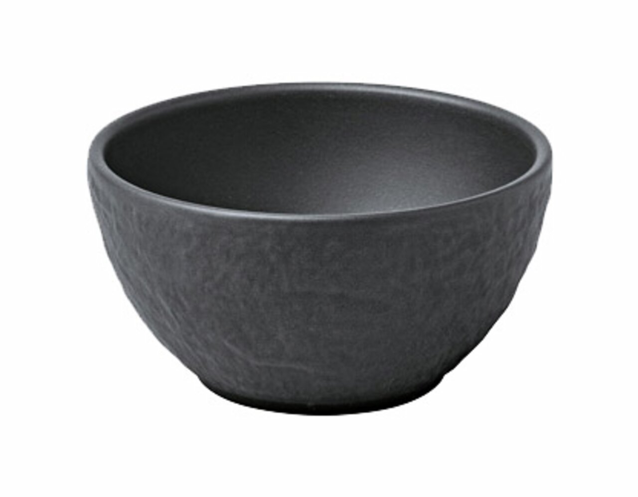 Schwarze Dipschale aus Keramik, 60ml, seitliche Perspektive