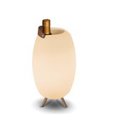 Beleuchteter Flaschenhalter APOLO mit einer Flasche, frontal betrachtet