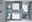 Moderner Badblock mit weißem Waschbeckenunterschrank und Spiegelschrank, frontal fotografiert in einem stilvollen Badezimmer mit blauen Wänden und natürlichem Licht.