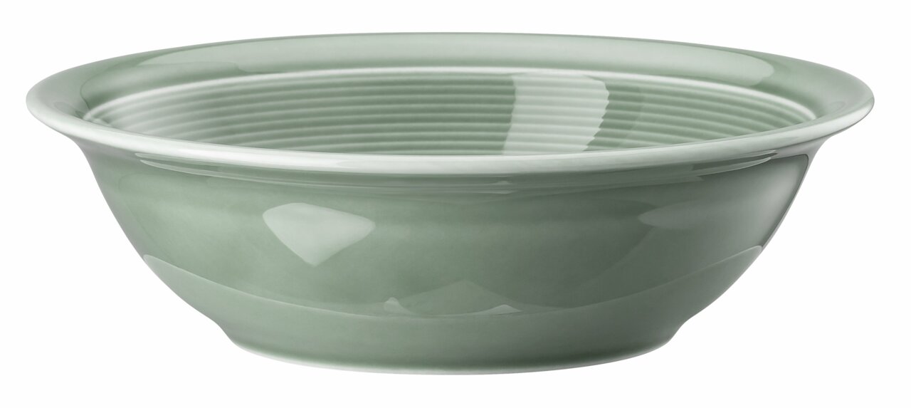 Thomas Bowl Moosgrün Trend Colour Moosgrüne Schüssel aus Keramik, seitliche Perspektive