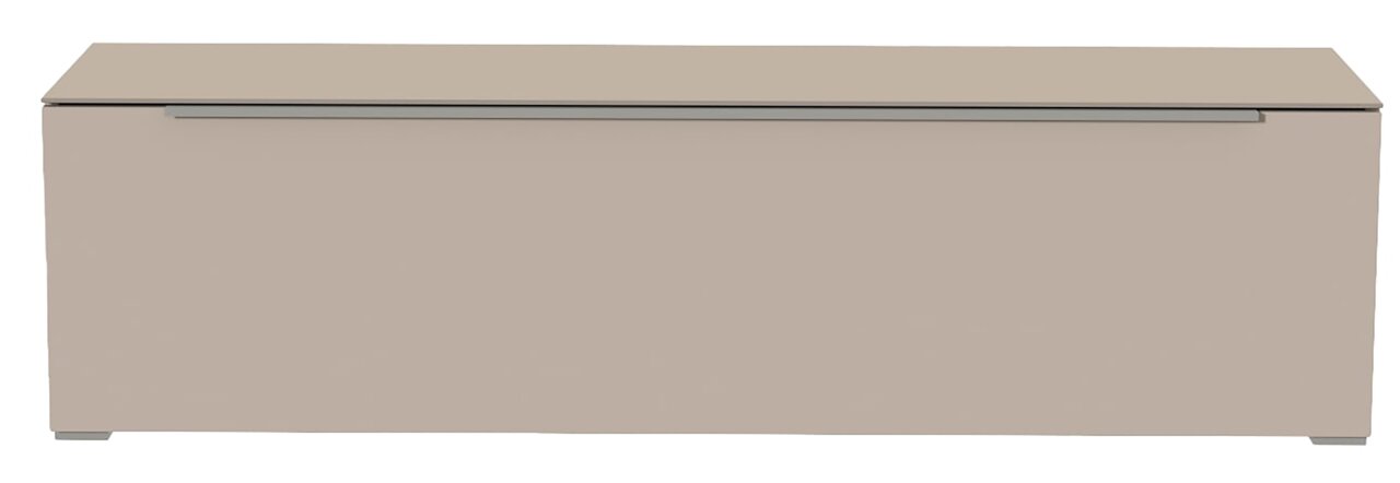 TV-Lowboard in Beige, frontale Ansicht