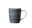 Graue Tasse mit feinen horizontalen Streifen, seitliche Perspektive